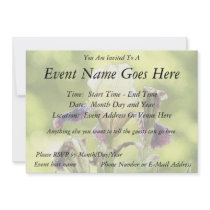 Afternoon Sun Iris Bloom Personalized Invitation