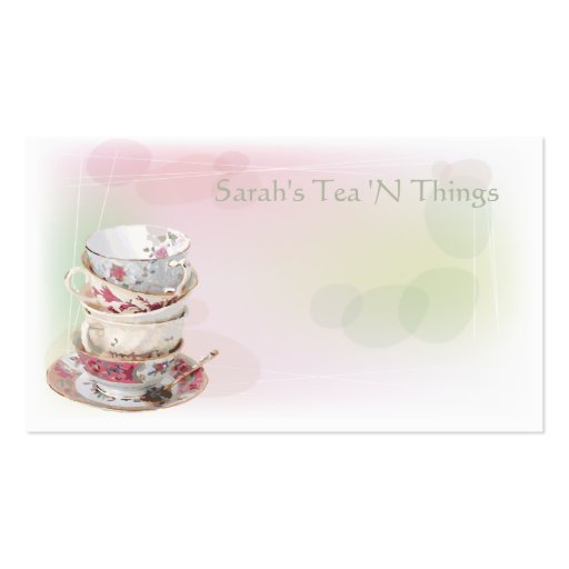 Afternoon Tea Business Card Templates (front side)