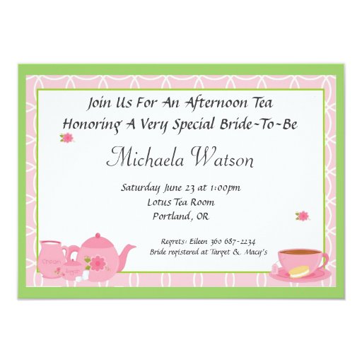 Afternoon Tea Card | Zazzle