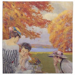 Afternoon tea in the park printed napkin 