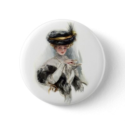 Afternoon Tea Lady Pin by Memory_Lane