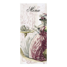 Afternoon Tea! Menu, on Linen Invite