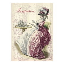 Afternoon Tea, on ivory, Personalized Announcement