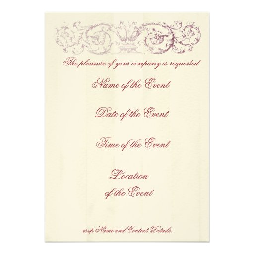 Afternoon Tea, on ivory, Personalized Announcement