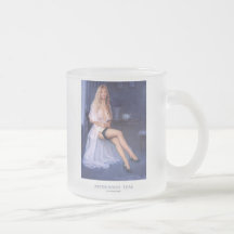 "AFTERNOON TEAS"  Pinup girl  frosted coffee mug