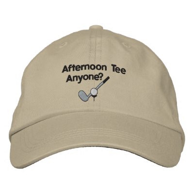 Afternoon Tee Golfing Embroidered Hat by fathersdaytshirts