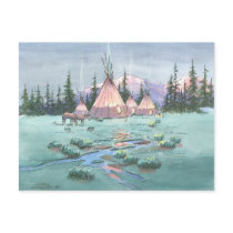 AFTERNOON TIPI CAMP by SHARON SHARPE postcards by sharonsharpe AFTERNOON TIPI CAMP by SHARON SHARPE postcards