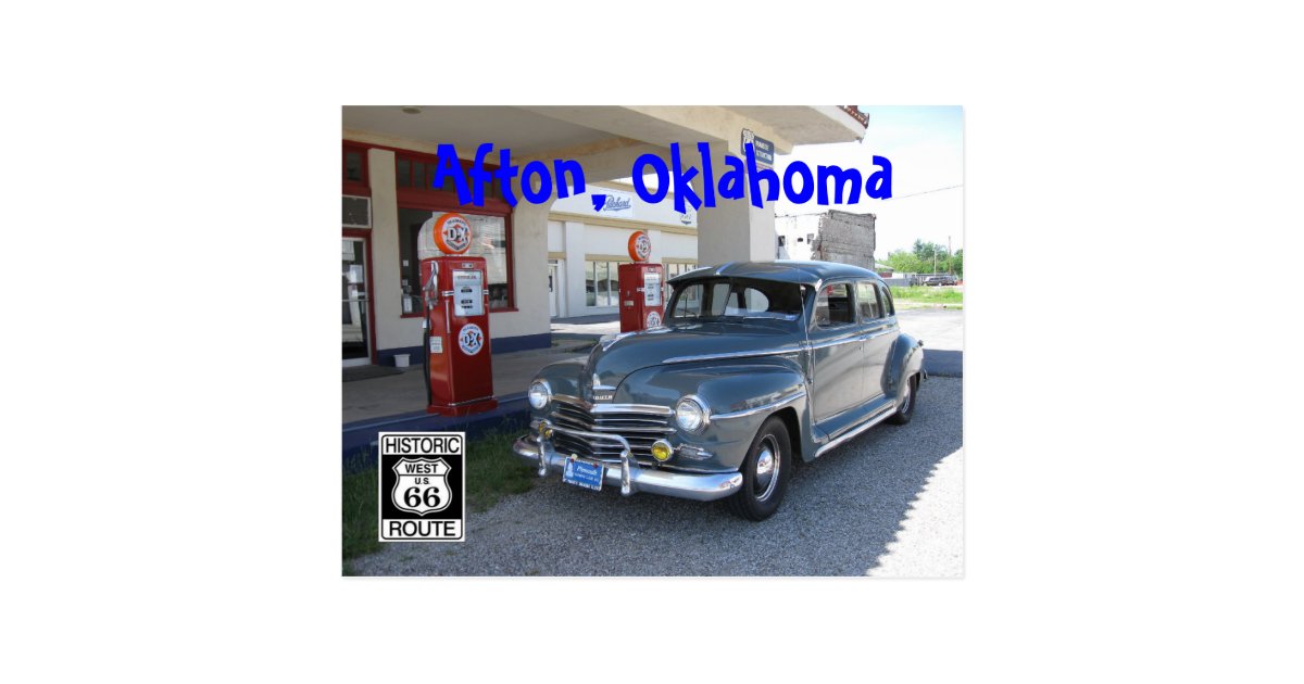 Afton OK Rt. 66 Postcard Zazzle