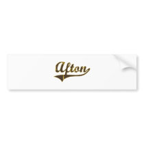 Afton Wyoming Classic Design Bumper Sticker