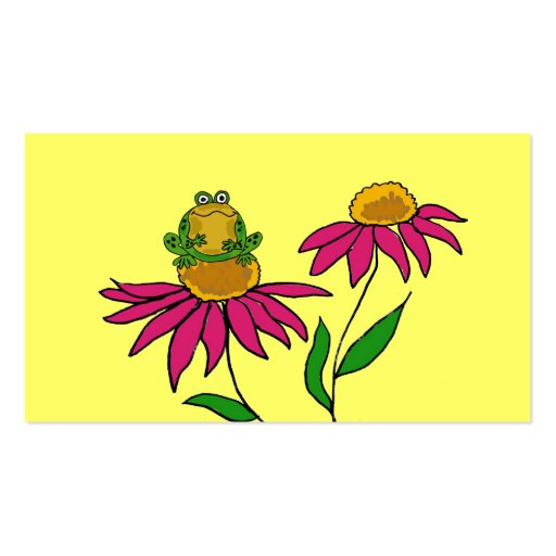 AG- Flowers, Frog, and Dragonfly Business Cards (back side)