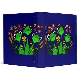 AG- Folk Art Frogs Binder