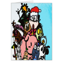 Against Animal Cruelty Christmas Card cards