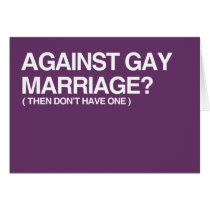 AGAINST GAY MARRIAGE - THEN CARDS