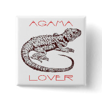 Agama lover reptile button