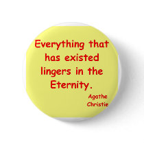 agatha christie eternity pinback button