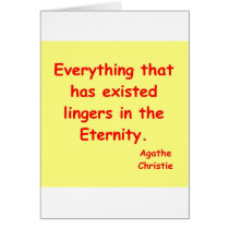 agatha christie eternity greeting card