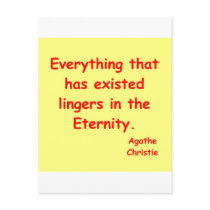 agatha christie eternity post card