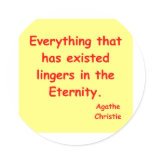 agatha christie eternity sticker