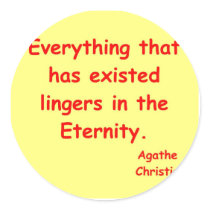 agatha christie eternity round sticker