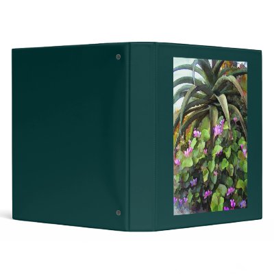 Agave and African Violets Binder by ElainePlesser