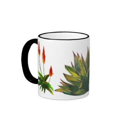 Agave and aloes coffee mug by DebraLeeBaldwin