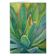 Agave watercolor notecard