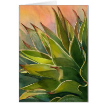 Agave watercolor notecard