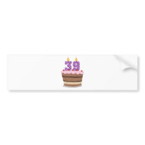 Age 39 on Birthday Cake Bumper Stickers