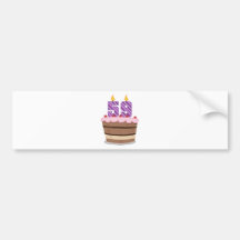 Age 59 on Birthday Cake Bumper Sticker