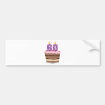 Age 60 on Birthday Cake Bumper Sticker
