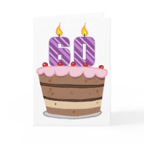 Age 60 on Birthday Cake Cards