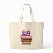 Age 86 on Birthday Cake Tote Bags