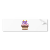 Age 86 on Birthday Cake Bumper Sticker