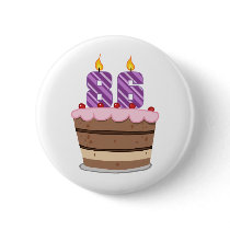 Age 86 on Birthday Cake Pins