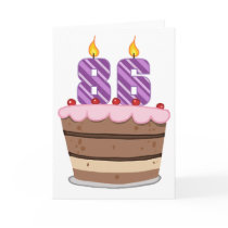 Age 86 on Birthday Cake Card
