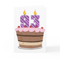 Age 93 on Birthday Cake Greeting Cards