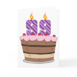 Age 99 on Birthday Cake Greeting Cards