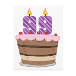 Age 99 on Birthday Cake Postcard