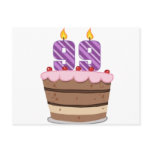 Age 99 on Birthday Cake Post Card