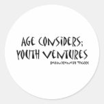 Age Considers quote Stickers