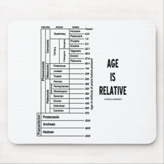 Age Is Relative (Geological Time Humor) mousepad