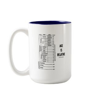 Age Is Relative (Geological Time Humor) mug