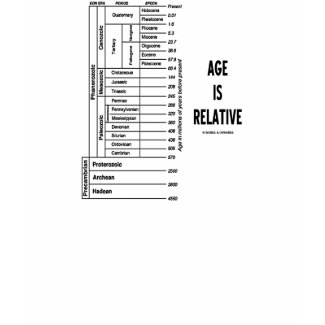 Age Is Relative (Geological Time Humor) shirt