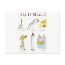 Age Is Relative Post Cards