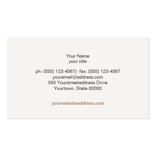Aged and Rustic Vintage Style Business Card (back side)