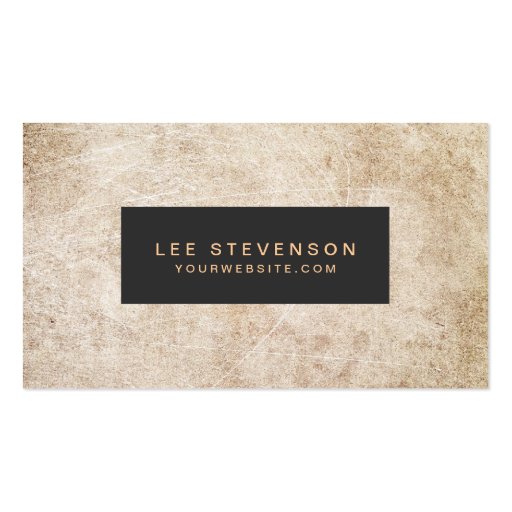 Aged and Rustic Vintage Style Business Card (front side)