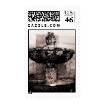 aged fountain postage stamps