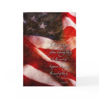 Aged Freedom Flag-b Greeting Cards by William63