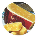 Aged Gouda Cheese Round Stickers