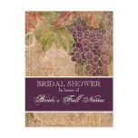 Aged Grape Vineyard Bridal Shower Post Card